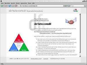 screenshot von www.defacto-consult.de