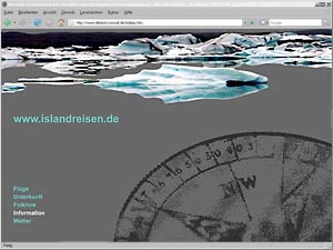 screenshot des entwurfs www.islandreisen.de